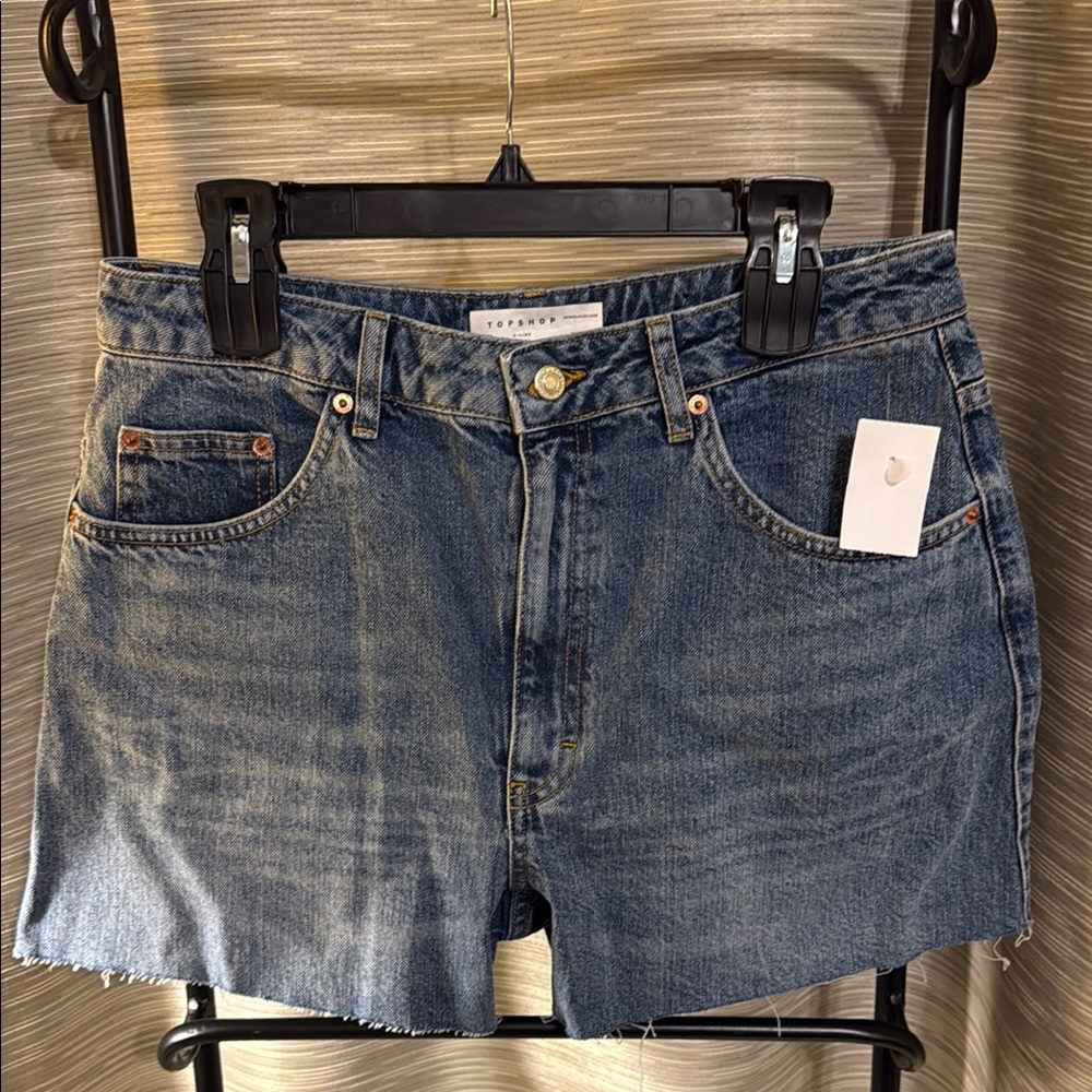 Topshop Blue Jean Shorts